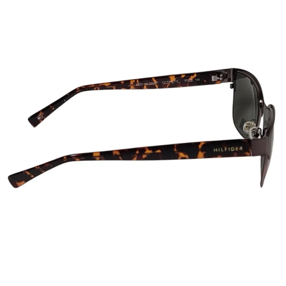 Tommy Hilfiger Reid MM OM561 Sunglasses Burgundy Tortoise Grey Lens 57-15-145